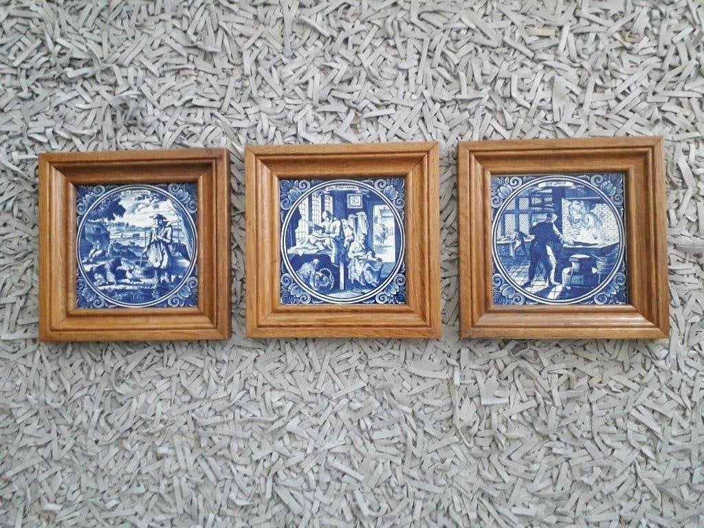 3 wandtegels - origineel - vintage, Ophalen of Verzenden