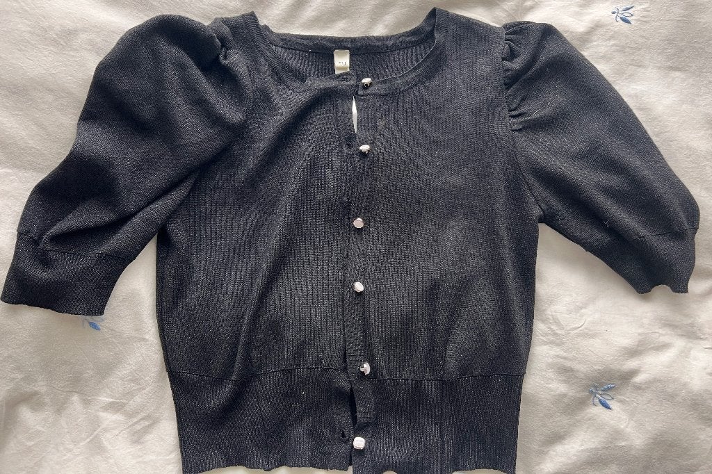 C’est Monique zwart glittervestje met pofmouwen nieuw, C'est Monique, Ophalen of Verzenden, Nieuw, Zwart