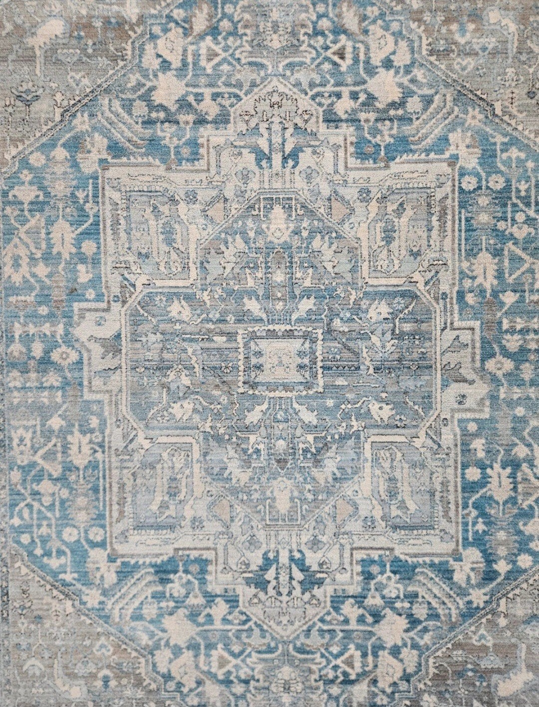 Vintage oosters Modern vloerkleed Heriz blue 160x235cm, 150 tot 200 cm, 200 cm of meer, Www.hypepopup.nl, Ophalen of Verzenden