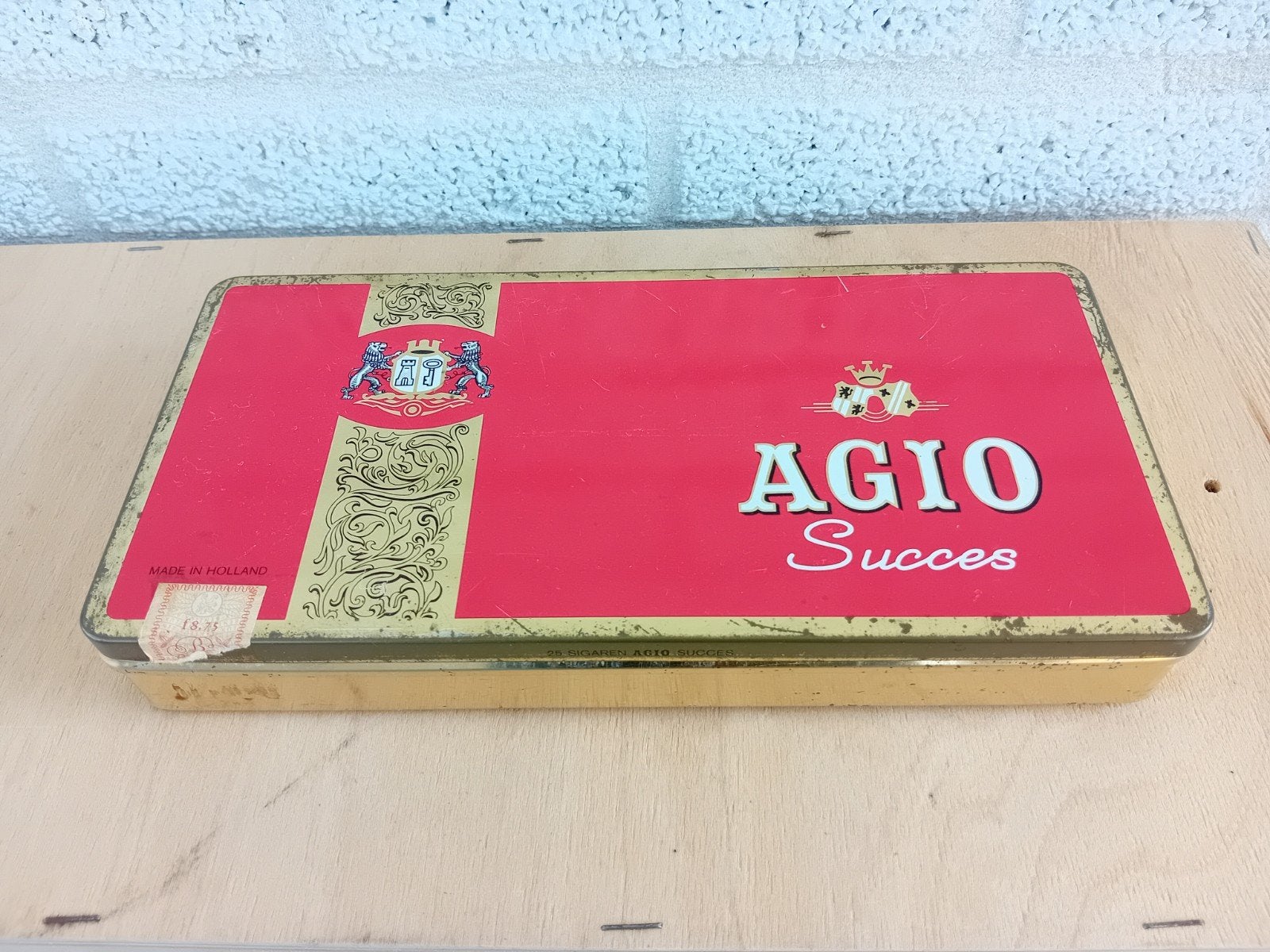 Vintage Agio Succes sigarenblik - Made in Holland, Verzamelen, Ophalen of Verzenden, Gebruikt, Overige, Overige merken