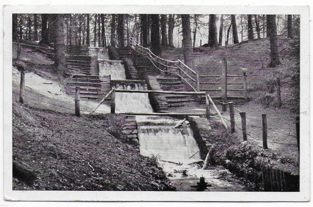Waterval Loenen ( Veluwe ) ansichtkaart B7405 uit 1950, Verzamelen, Ophalen of Verzenden, 1940 tot 1960, Gelopen, Gelderland