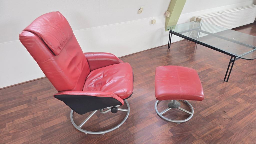 Stoel met voeten bankje, Tuin en Terras, Tuinstoelen, Ophalen of Verzenden, Verstelbaar