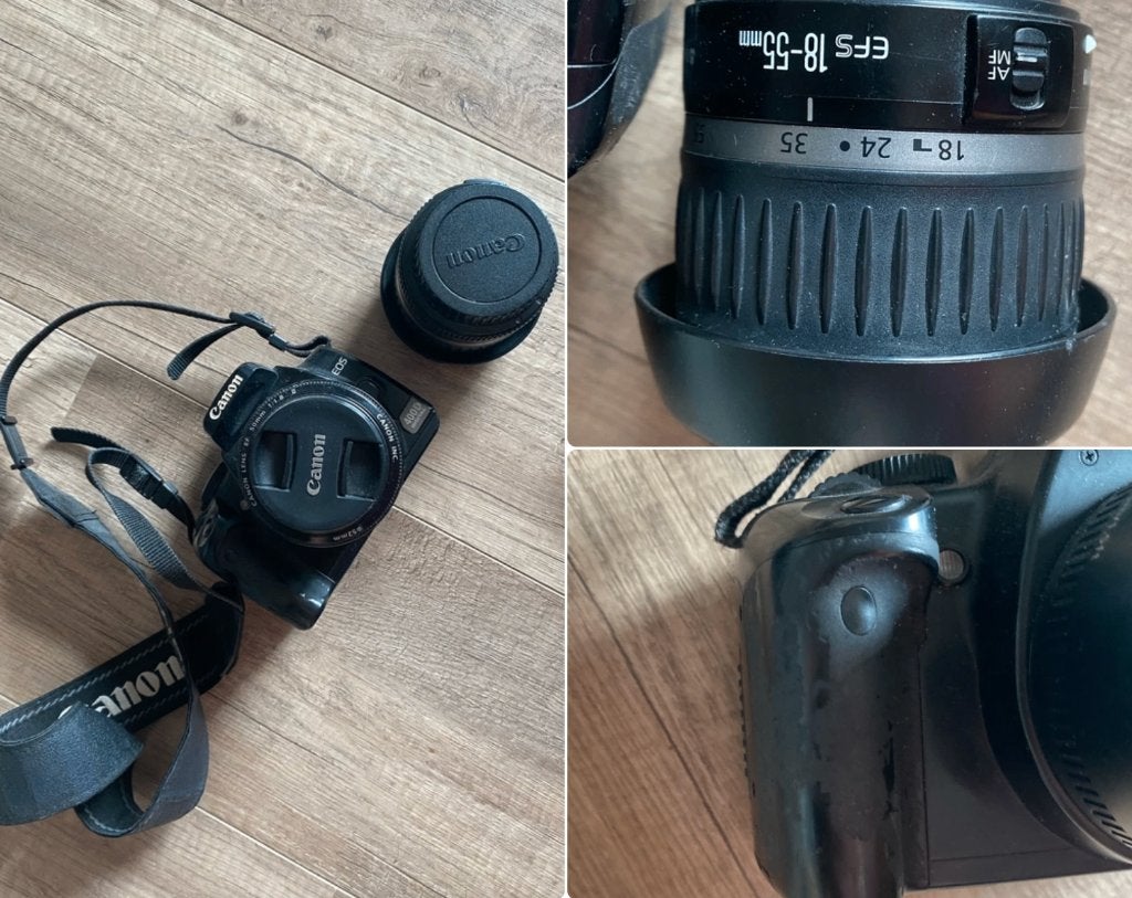Canon EOS camera + 18-55 zoom lens + 55mm fixed lens, Gebruikt, Spiegelreflex, Canon, Ophalen of Verzenden