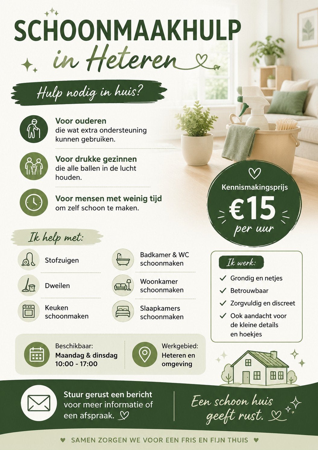 Schoonmaakhulp in Heteren