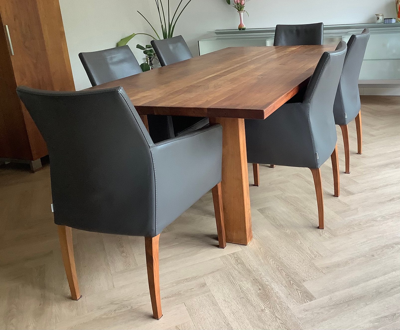Comfortabele eethoek van designmerk Bert Plantagie, Ophalen, Rechthoekig, 200 cm of meer, 50 tot 100 cm