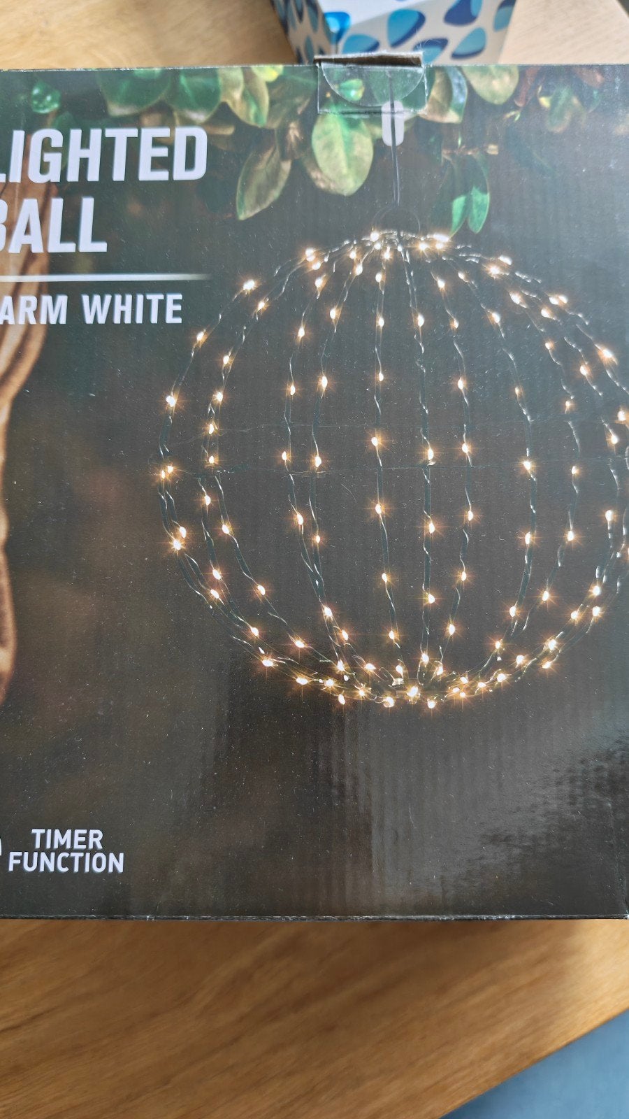 led kerstbal verlichting 30 cm 3x, Minder dan 50 watt, Batterij, Ophalen of Verzenden, Hanglamp