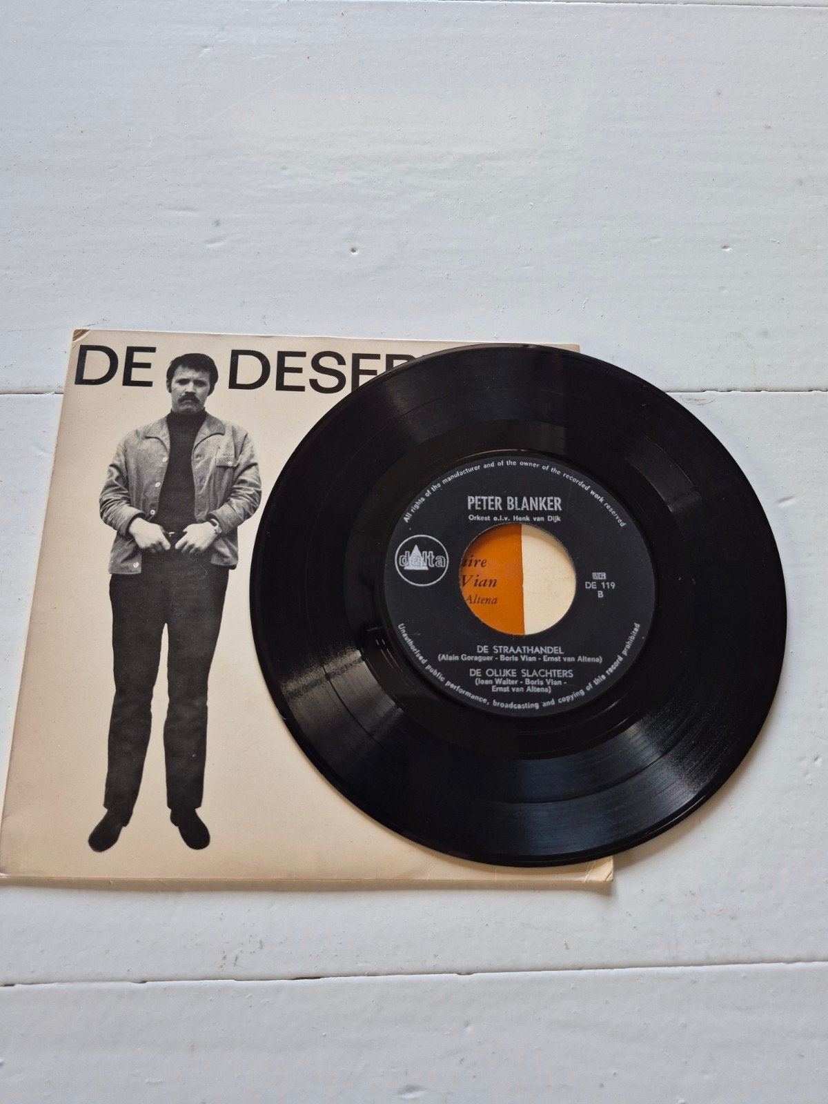 Vintage vinyl EP single 1965, Peter Blanker, hoes gesigneerd, Ophalen of Verzenden, Gebruikt, Overige formaten, Levenslied of Smartlap