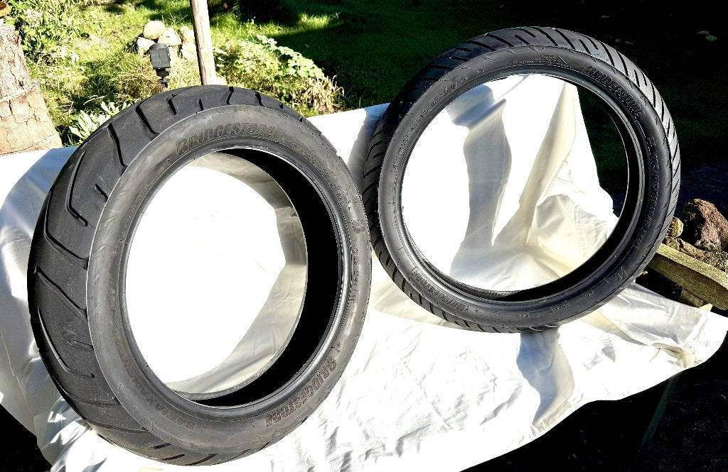 motorbanden Bridgestone A41 - BMW R1200 GS, Motoren, Ophalen, Gebruikt