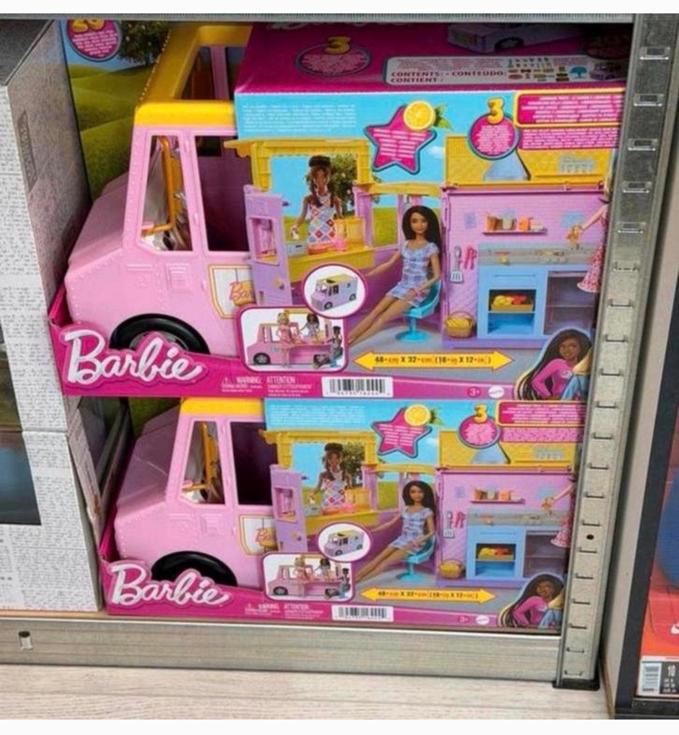 BARBIE Limonadewagen Speel-auto met accessoires Groot NIEUW, Barbie, Nieuw, Ophalen of Verzenden, H