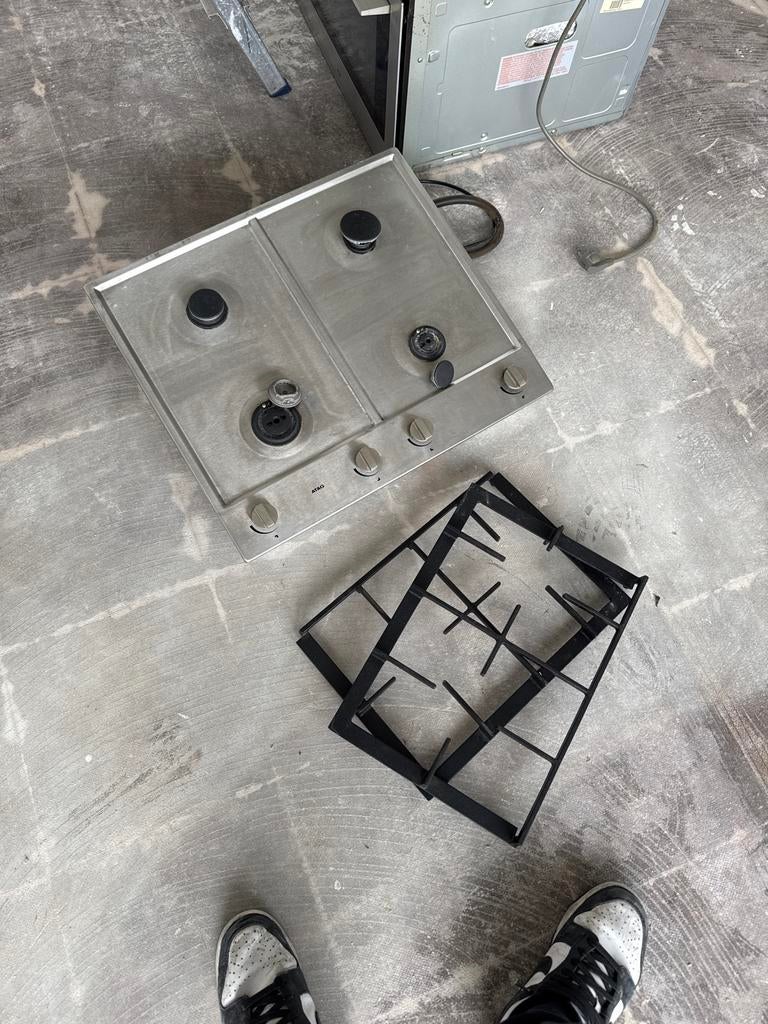 Fornuis met combi oven en magnetron, 60 cm of meer, Zo goed als nieuw, Inbouw, Gas