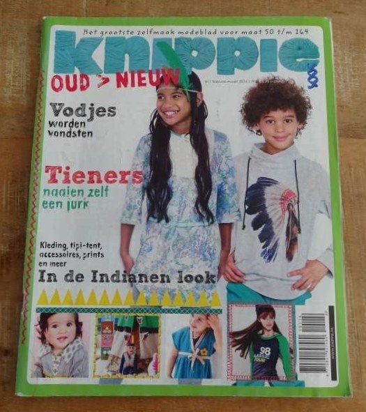 Knippie nr. 1 februari, maart 2014, maat 50 t/m 164, Hobby en Vrije tijd, Kledingpatronen, Verzenden, Zo goed als nieuw, Kind