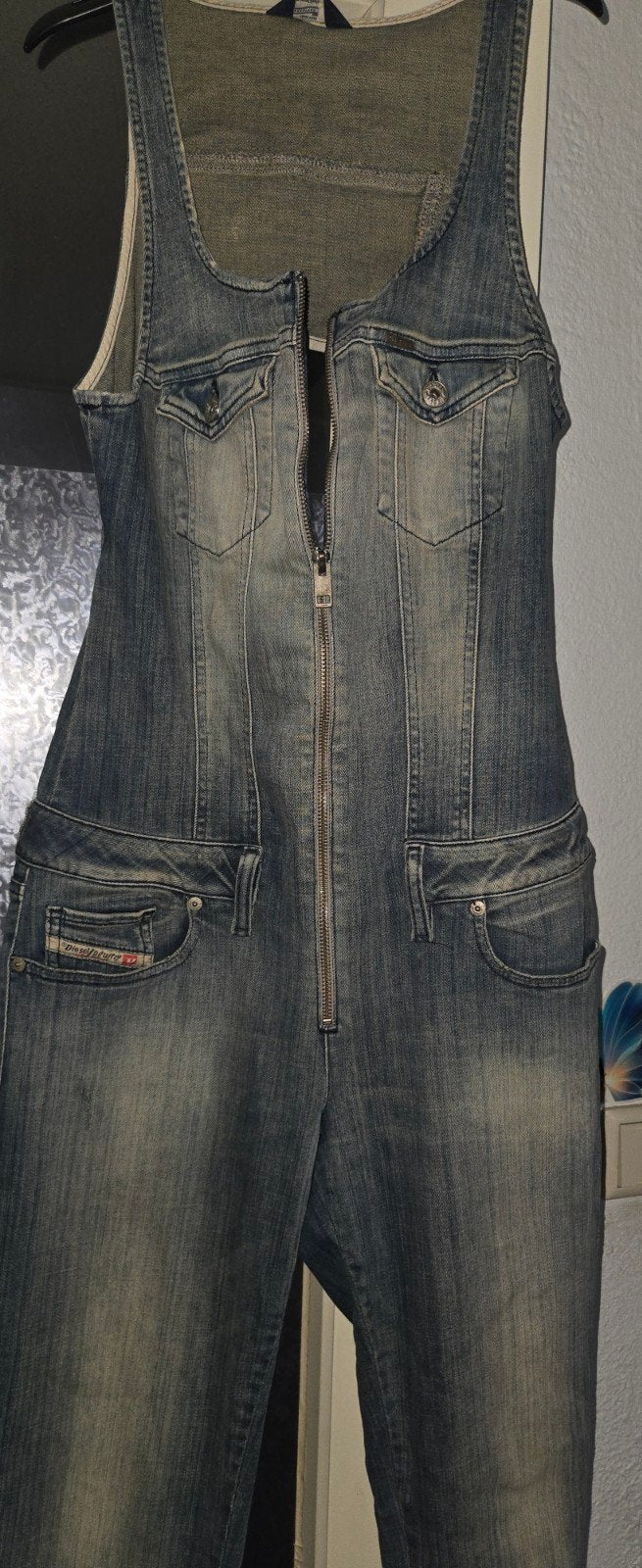 Gaaf Diesel spijker jumpsuit met open rug, Kleding | Dames, Jumpsuits, Maat 38/40 (M), Blauw, Ophalen of Verzenden, Diesel