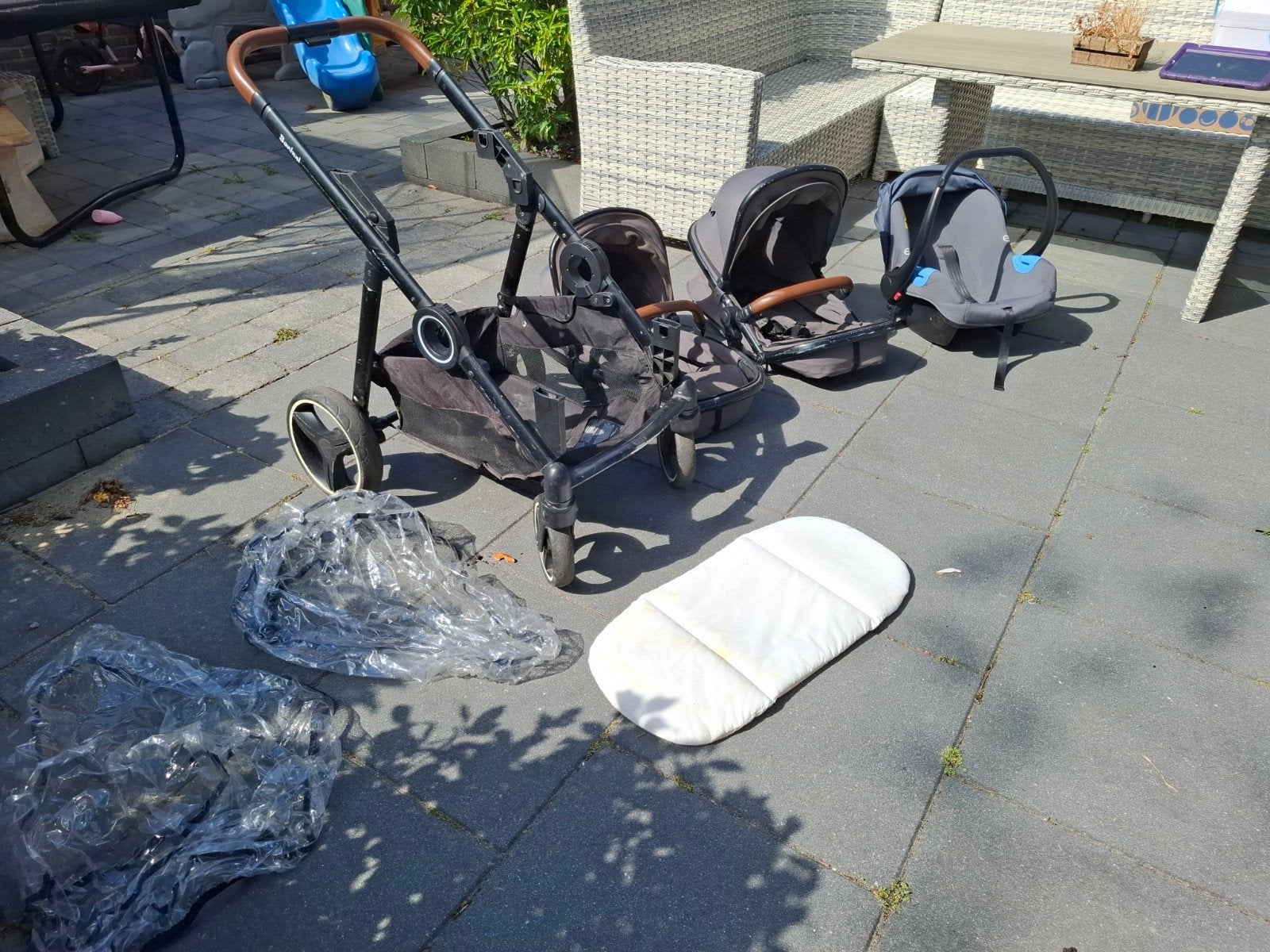 Baninni 4-in-1 Duo Kinderwagen met Autostoel, Gebruikt, Combiwagen, Duowagen, Ophalen