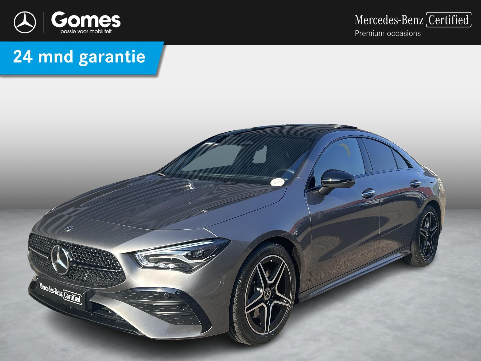 Mercedes-Benz CLA-klasse 200 AMG Line | Panoramadak | Memory, Auto diversen, Automaat, Mercedes-Benz, Sedan, Zilver of Grijs