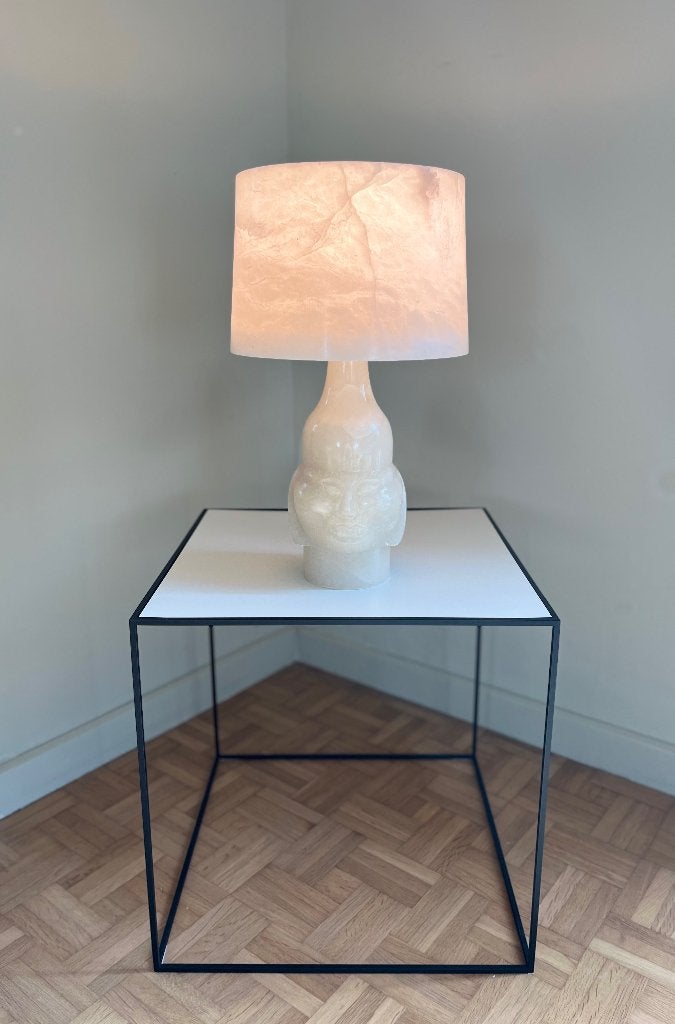 Vintage tafellamp lamp design handmade 60 70, Bureaulamp, Gebruikt, 42 cm, Met schakelaar