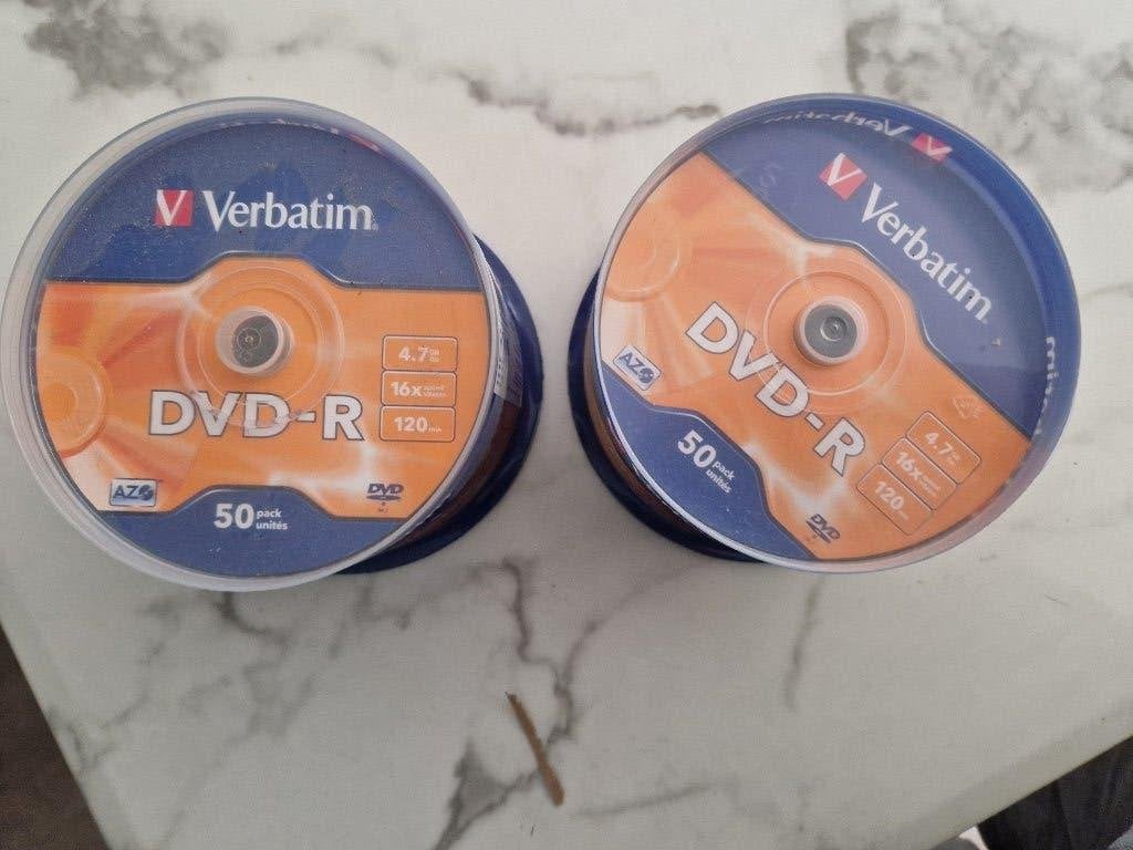 2 nieuwe dvd spindels dvd-r verbatim, Computers en Software, Ophalen of Verzenden, Nieuw, Dvd, Verbatim