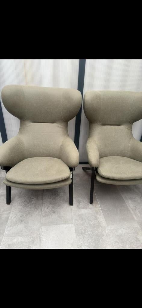 4 Grijze Bankstoelen (uitstekende staat) + 2 Groene (gratis), Ophalen, 75 tot 100 cm, Zo goed als nieuw, 75 tot 100 cm
