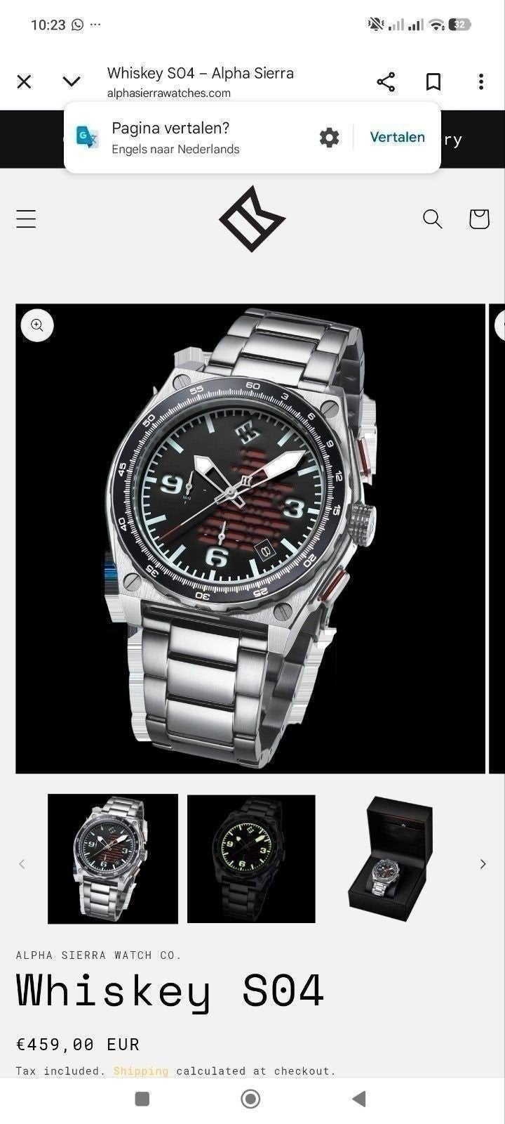 degelijke!! Alpha Sierra wishkey horloge + gratis fossil sma, Sieraden, Tassen en Uiterlijk, Horloges | Heren, Overige merken