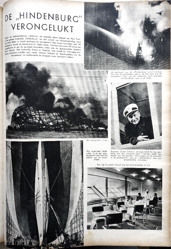 Artikel 1937 - Luchtschip Hindenburg Luchtvaart Zeppelin, Ophalen of Verzenden, 1920 tot 1940, Voertuig