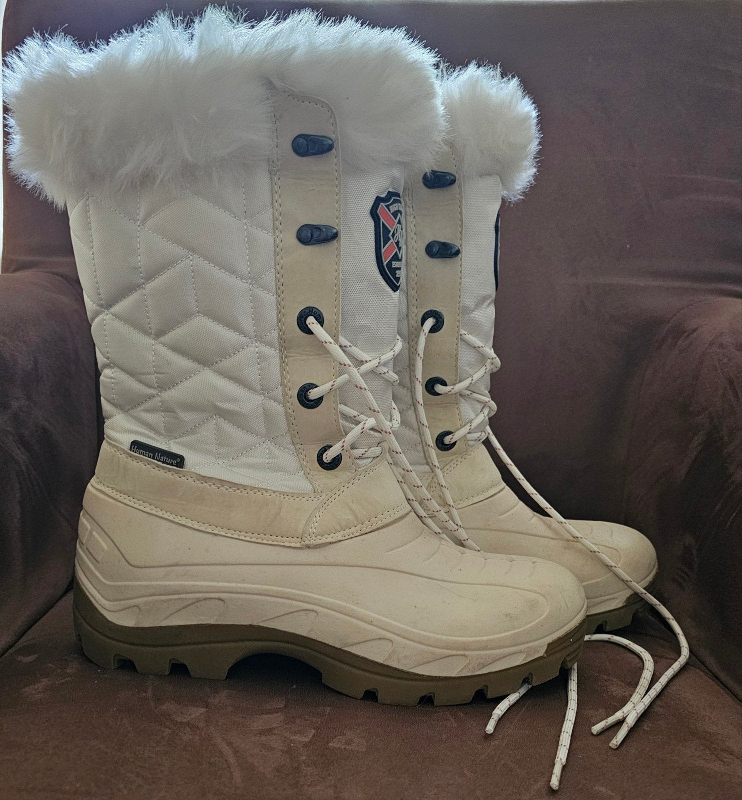 Witte Snowboots met Bontrand - Maat 39, Kleding | Dames, Schoenen, Wit, Snowboots, Ophalen of Verzenden, Zo goed als nieuw
