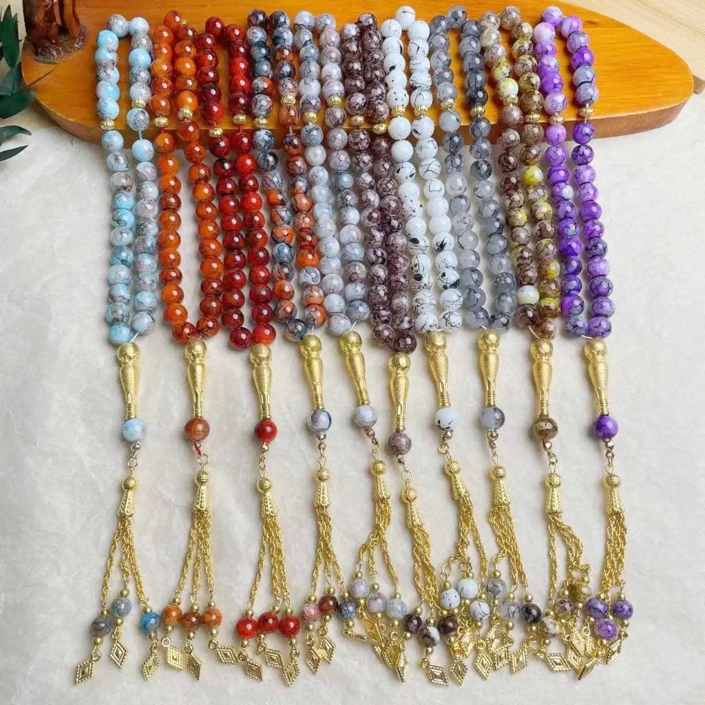Luxe 33 kralen kettingen / Tesbih / Sabha. Gemaakt van glas!, Sieraden, Tassen en Uiterlijk, Kettingen, Ophalen of Verzenden, Nieuw