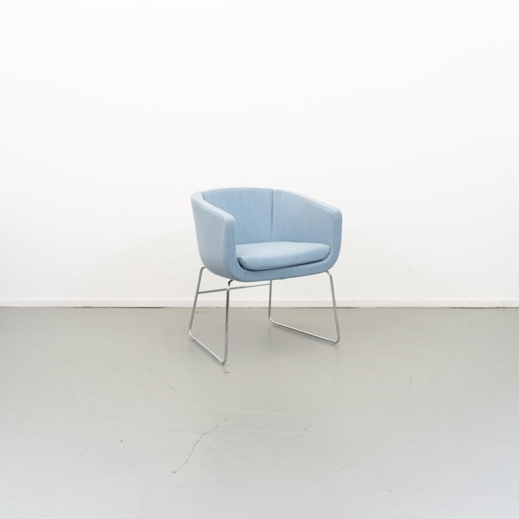 B&B Italia Stoel Blauw Stof, Niet ingevuld, Nieuw, Niet ingevuld, Niet ingevuld