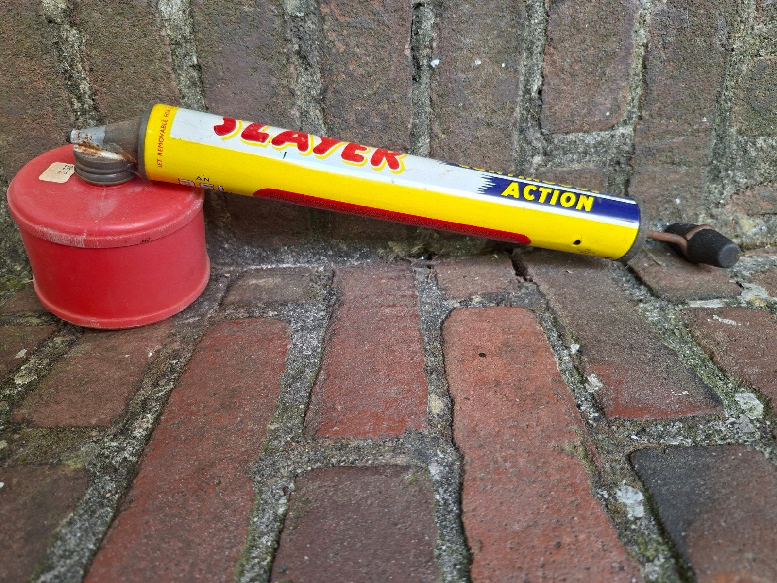 Vintage Slayer Continuous Action spuitbus met pomp, Ophalen of Verzenden