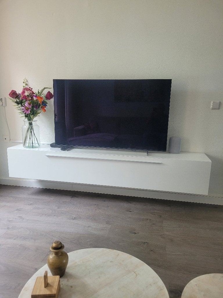 TV meubel, Huis en Inrichting, Kasten | Televisiemeubels, Ophalen, Zo goed als nieuw, 200 cm of meer, Minder dan 100 cm