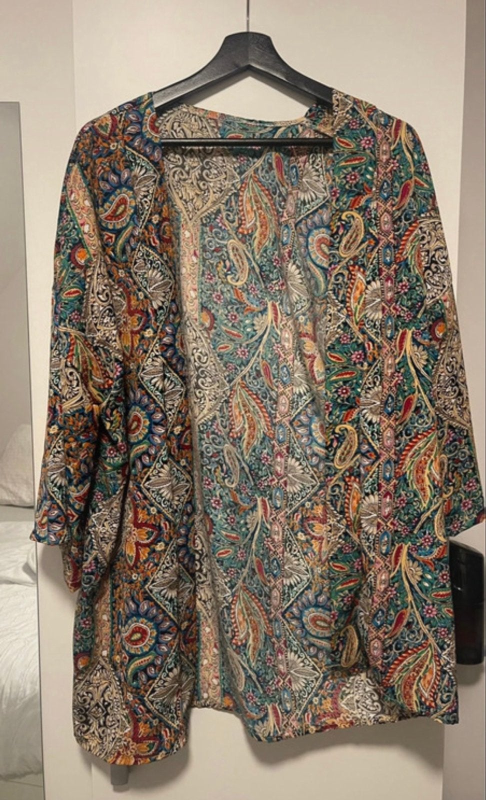 Bohemian Kimono met Paisley Print - Maat M, Verzenden, Zo goed als nieuw, Maat 38/40 (M), Overige kleuren