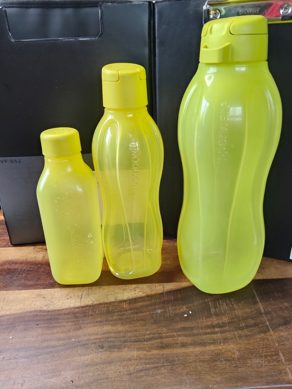 Tupperware Eco Flessen Set - Geel (3 stuks), Ophalen of Verzenden, Zo goed als nieuw, Geel, Drinkfles