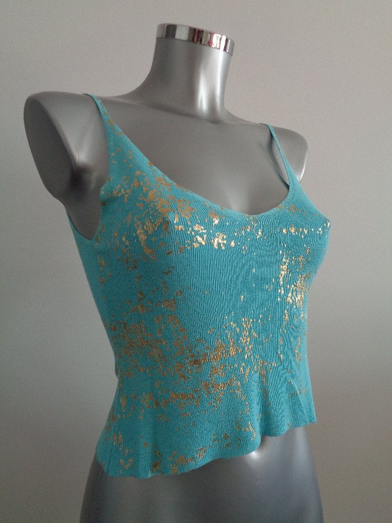 Swish jeans designer top maat small viscose origineel, Zo goed als nieuw, Verzenden, Blauw, Maat 36 (S)