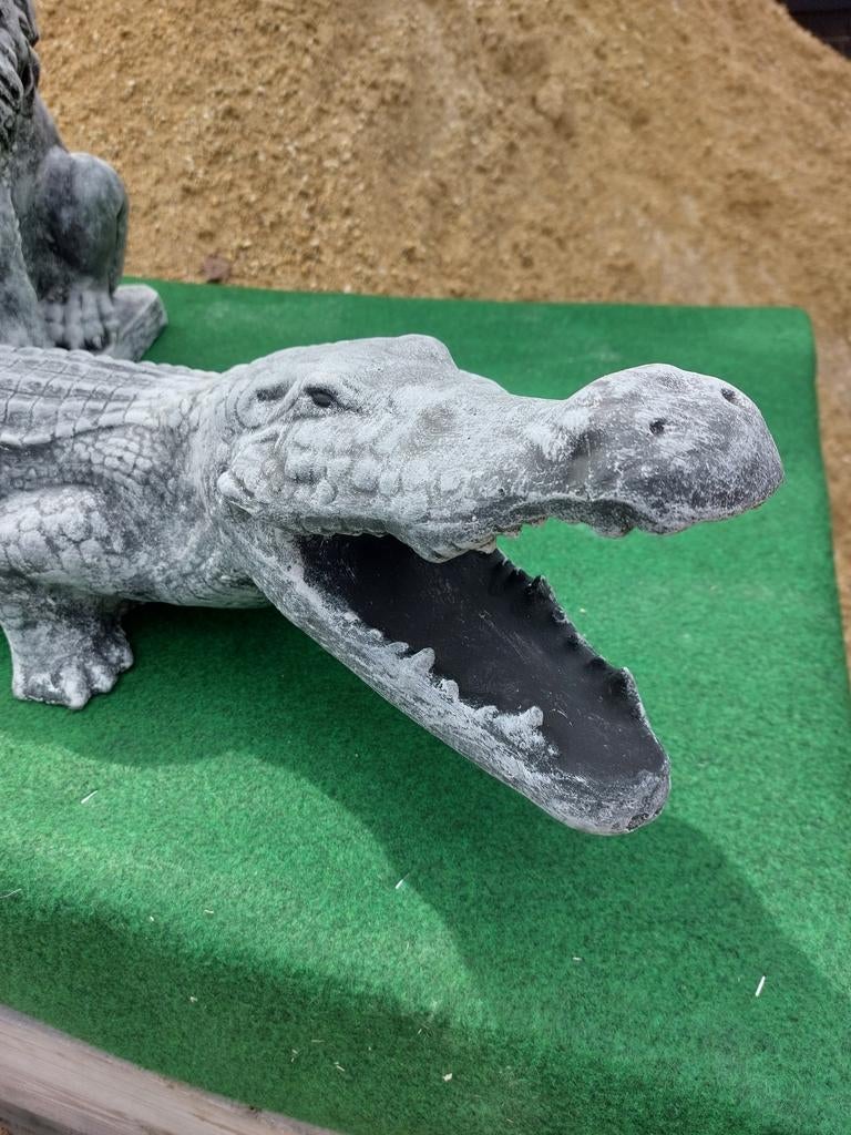 Krokodil, 110cm lang, Ophalen, Nieuw, Beton, Dierenbeeld