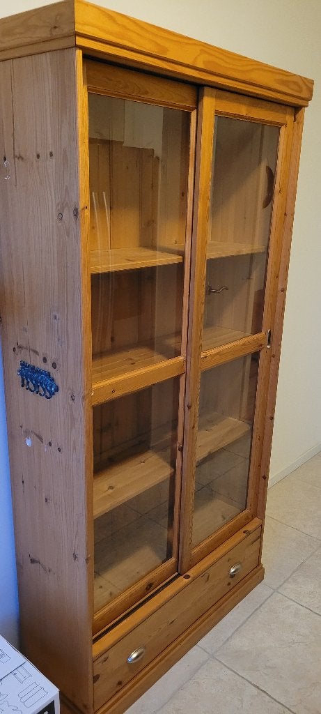 Vitrinekast, Ophalen, Gebruikt, Met lade(s), 150 tot 200 cm
