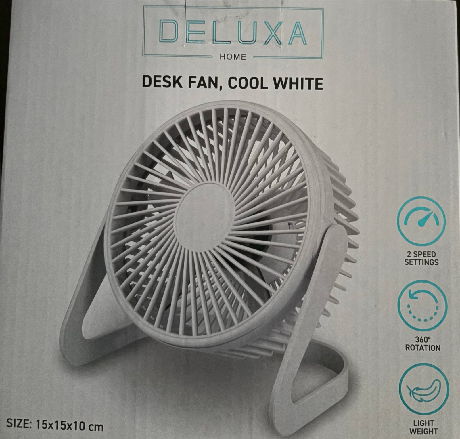 DELUXA HOME Desk Fan - Compacte Tafelventilator, Ophalen of Verzenden, Nieuw, Tafelventilator