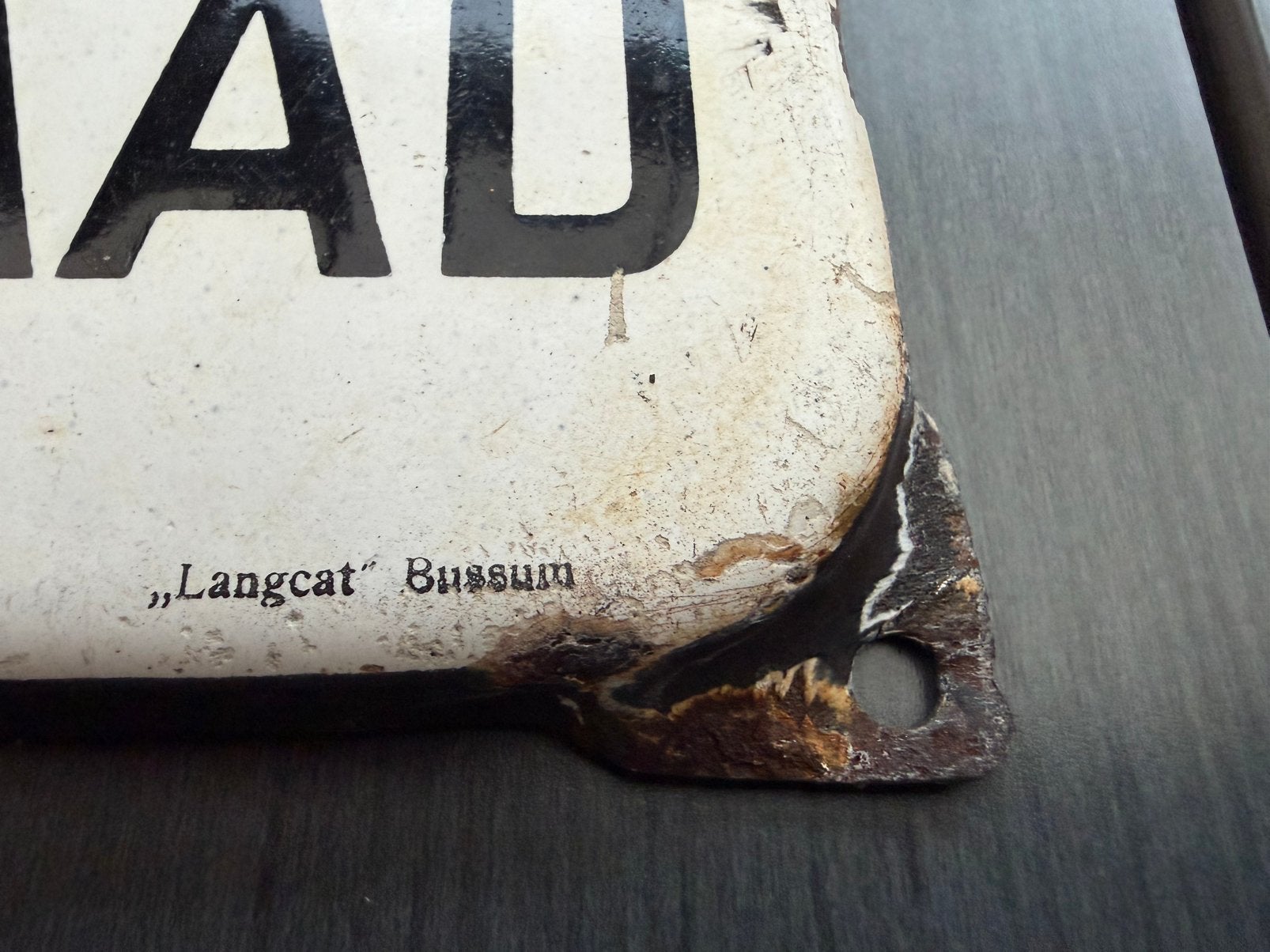 Pas Op Schrikdraad emaille bord, Ophalen of Verzenden