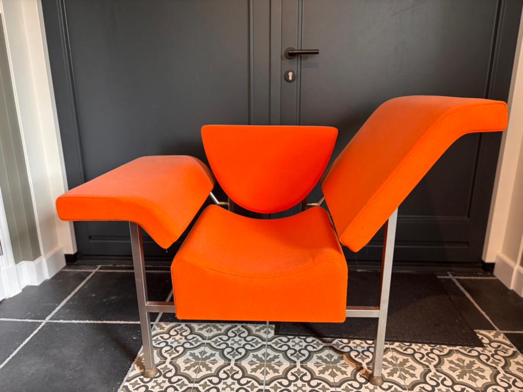 Groeten uit Holland design stoel Oranje, Ophalen, Gebruikt, 100 tot 125 cm, Stof