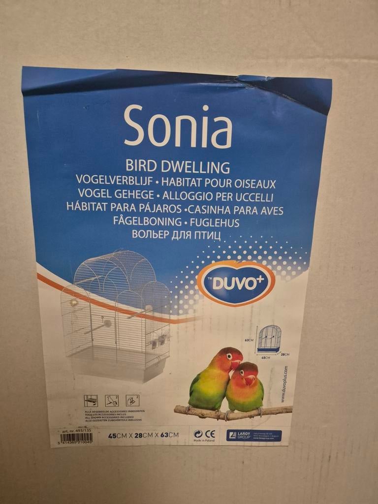Duvo Sonia vogelkooi wit 63cmx45cmx28cm
Nieuw in doos, Ophalen