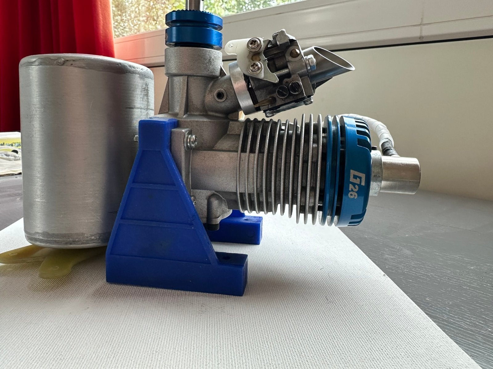 Graupner G26 cc benzine motor net ingelopen, Ophalen of Verzenden, Zo goed als nieuw, Benzine