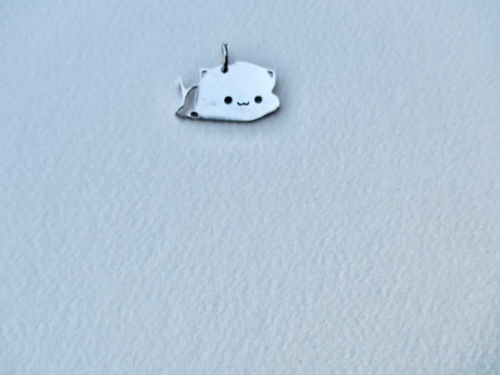 Zilverkleur hanger POES kopje HELLO KITTY, Overige materialen, Verzenden, Zo goed als nieuw, Zilver
