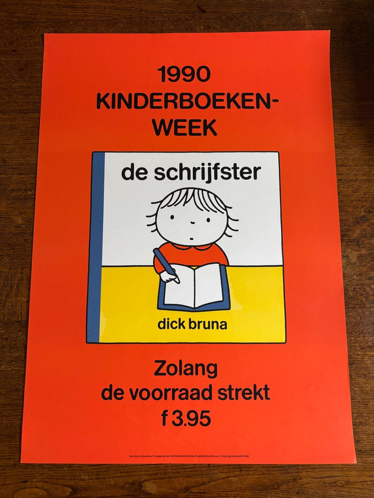 Dick Bruna Kinderboekenweek poster 1990 - De schrijfster, Verzenden, Zo goed als nieuw, Non-fictie
