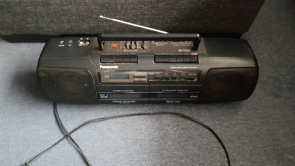 draagbare dubbel radio cassette  player panasonic, Ophalen of Verzenden