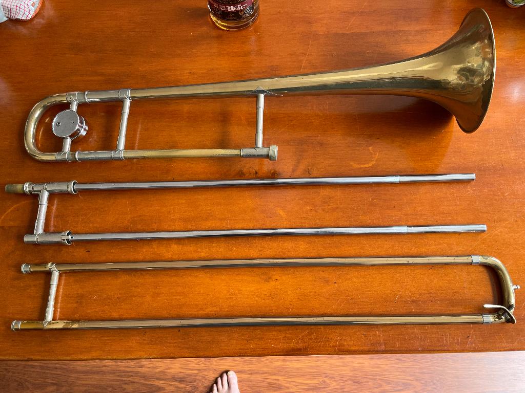 Vincent bach Bach Stradivarius model 6 VII trombone, Muziek en Instrumenten, Ophalen, Gebruikt, Tenor, Met koffer
