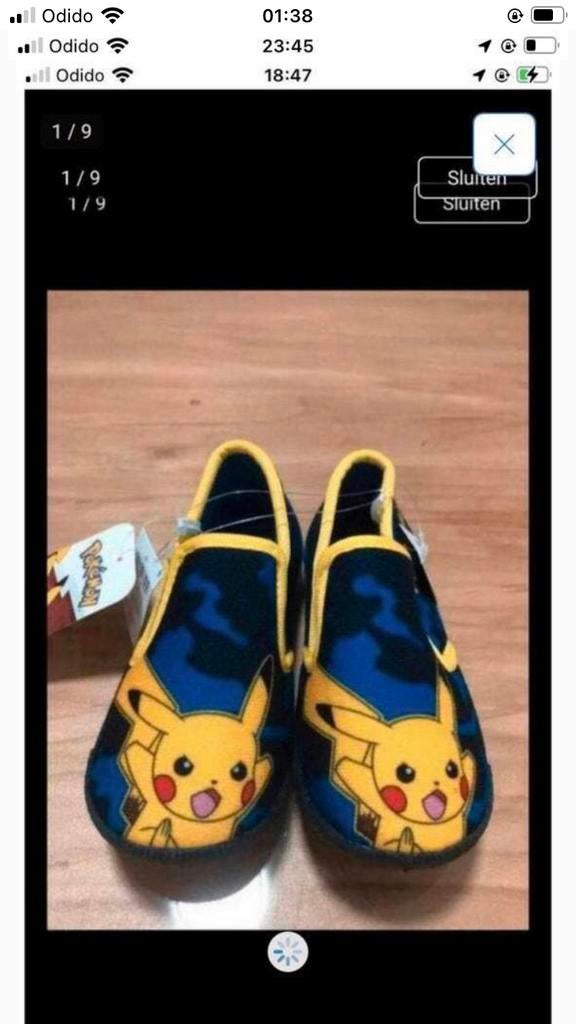Pokemon pantoffels, Ophalen, Slofjes, Nieuw, Jongetje