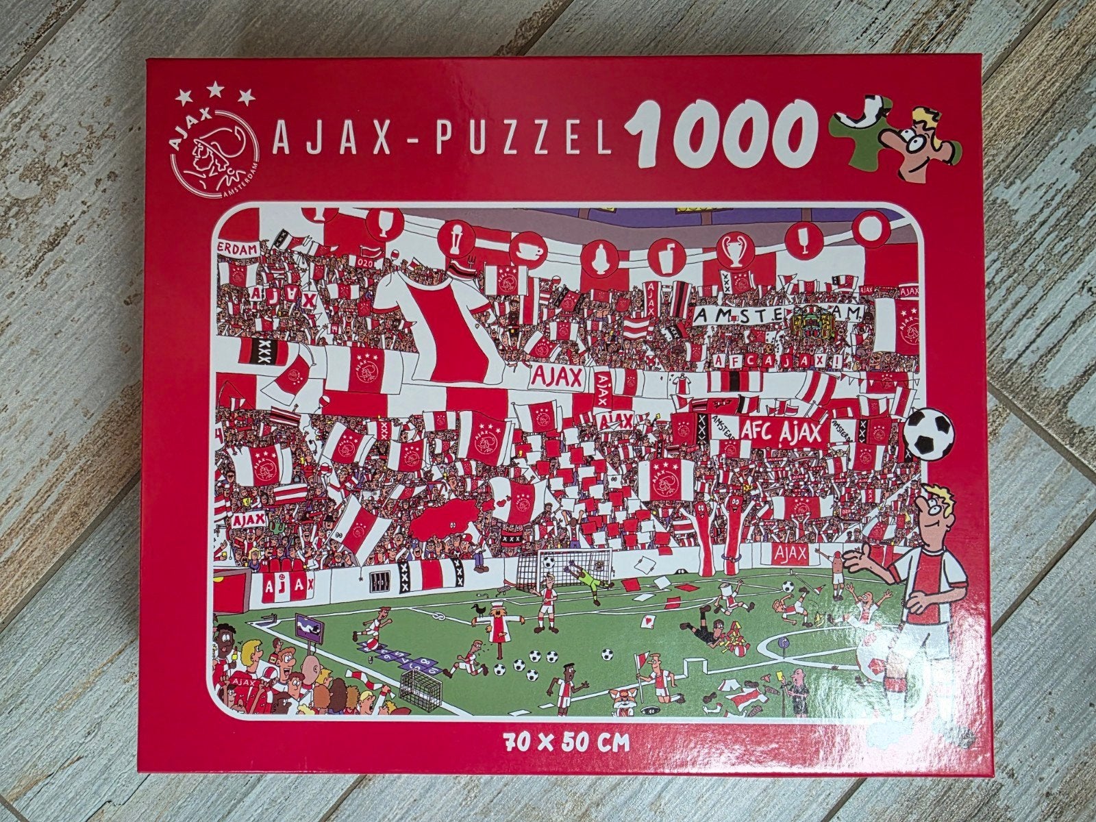 Ajax Puzzel 1000 stukjes - Voetbalstadion, Hobby en Vrije tijd, Denksport en Puzzels, Ophalen of Verzenden, 500 t/m 1500 stukjes