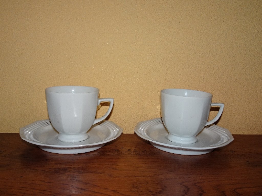 2 Witte Winterling Bavaria kop en schotels, Ophalen of Verzenden, Zo goed als nieuw, Overige stijlen, Kop(pen) en/of Schotel(s)