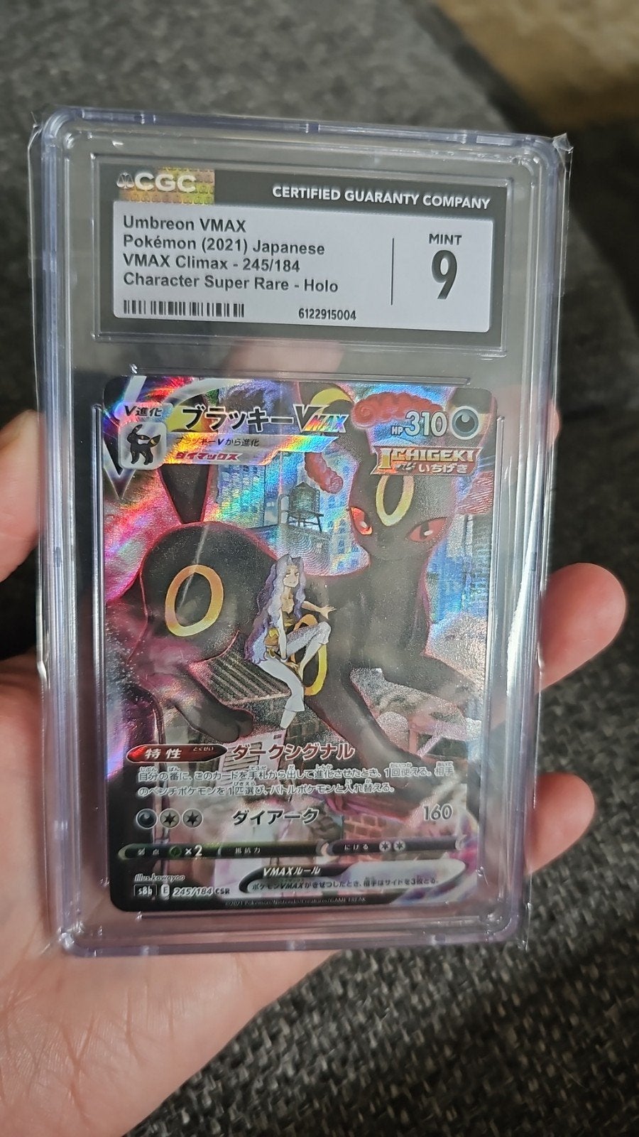 Umbreon vmax - vmax climax 245/184 CGC 9, Hobby en Vrije tijd, Verzamelkaartspellen | Pokémon, Ophalen of Verzenden, Zo goed als nieuw
