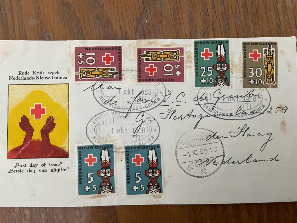Nieuw guinea nvph e1, Postzegels en Munten, Postzegels | Eerstedagenveloppen, Ophalen of Verzenden, Rest van de wereld