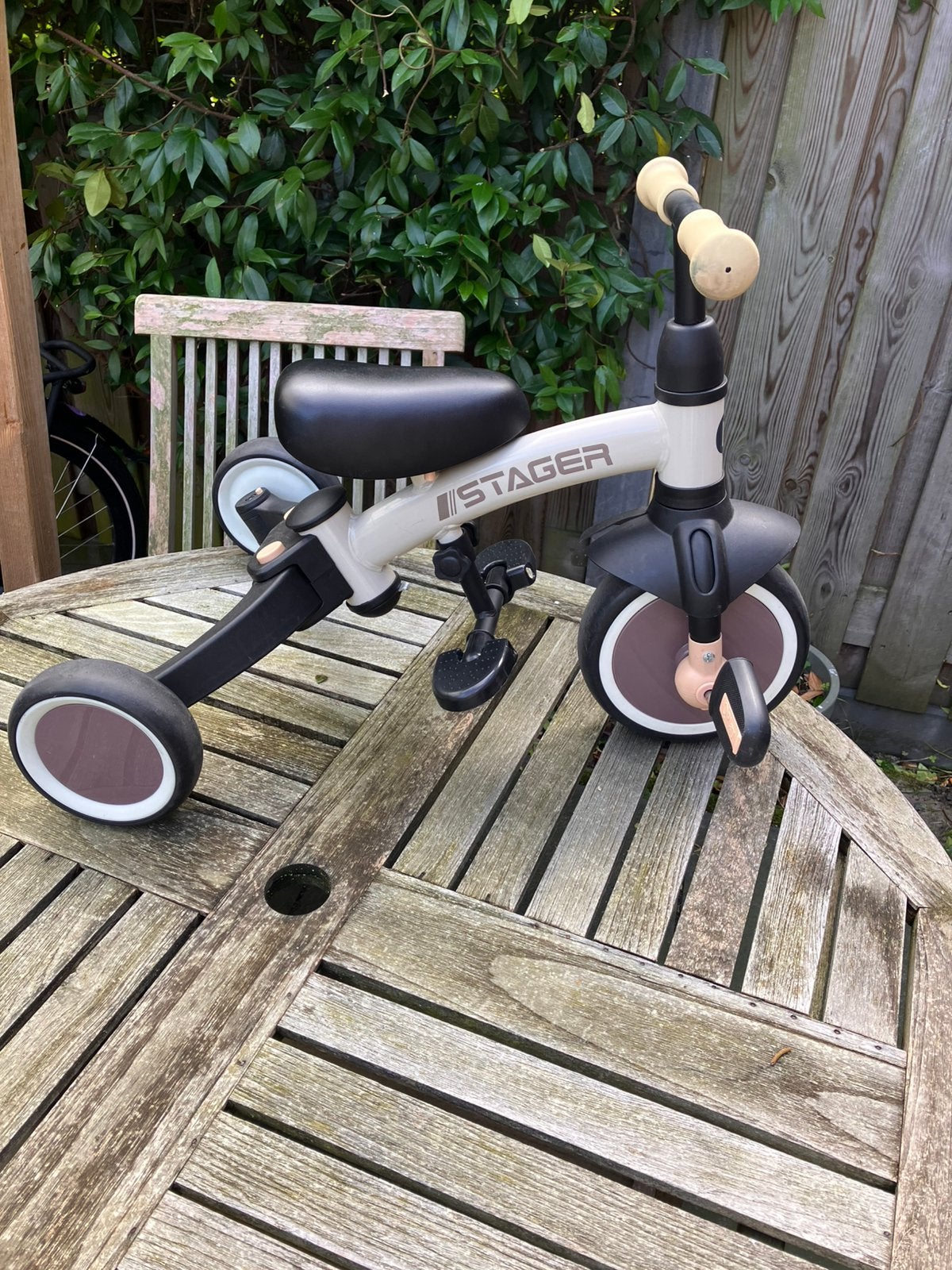 3 in 1 loopfiets en driewieler met duwstang, Fietsen en Brommers, Ophalen, Zo goed als nieuw, Duwstang