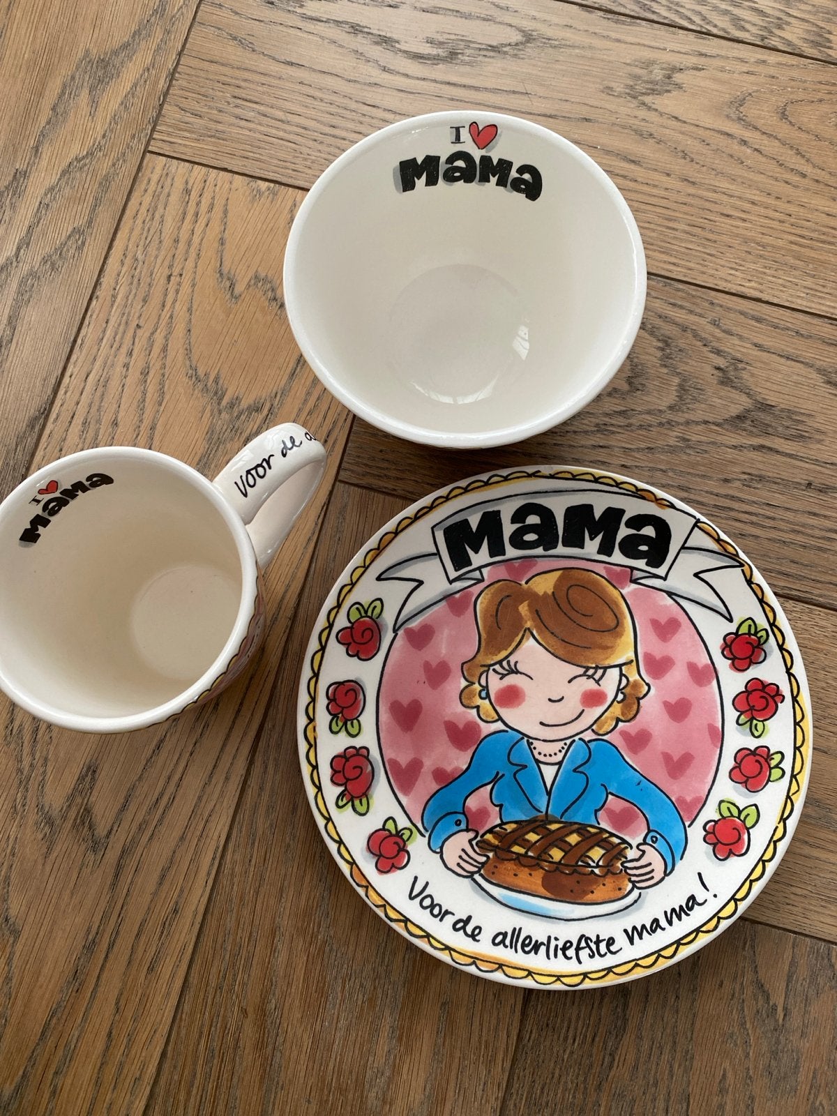 Blond Amsterdam I Love Mama servies set, Keramiek, Ophalen of Verzenden, Zo goed als nieuw, Modern