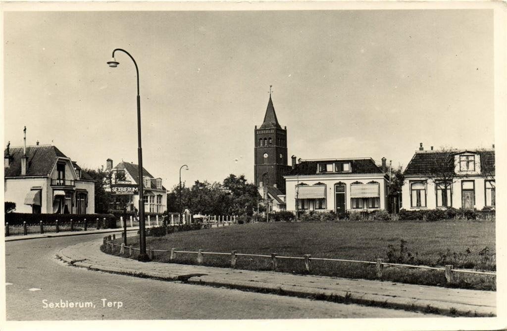 Sexbierum, Terp - kerktoren - 1956 gelopen, Verzenden, 1940 tot 1960, Gelopen, Noord-Brabant